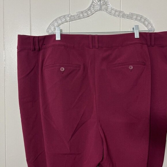 Lane Bryant Women's S Dress Pants Burgundy Size 26R EUC - Picture 7 of 7